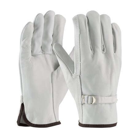 Pip Regular Grade Top Grain Cowhide Leather Drivers Glove with Pull Strap Closure - Straight Thumb, 12PK 68-153/XL
